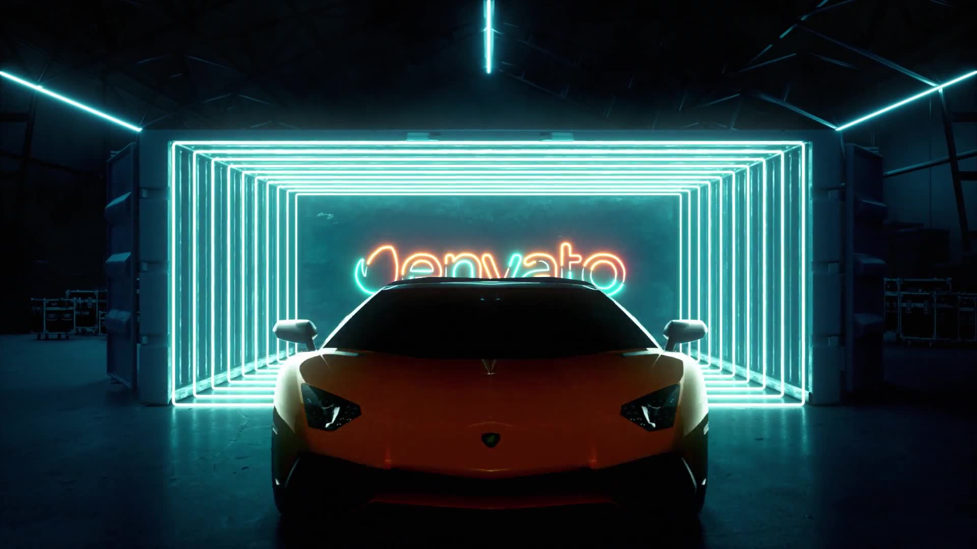 Sport Car Neon Logo Videohive 33213440 After Effects Image 6