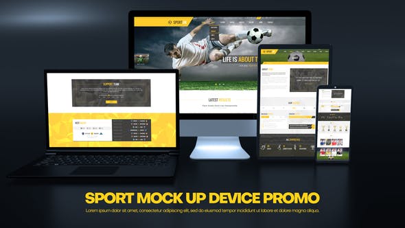 Sport Mockup Device Promo - 34745150 Videohive Download