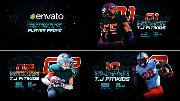 Sport Team Player Profile // Player Introducing - Videohive 36619082 Download