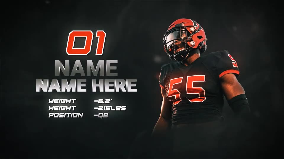 Sports Player Profile // Sports Team Intro Videohive 47541086 After Effects Image 2