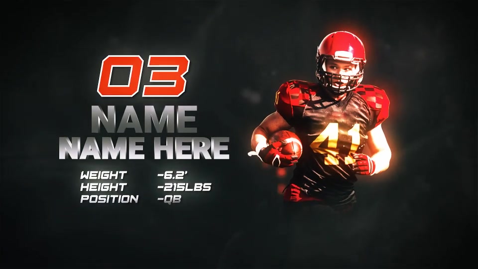 Sports Player Profile // Sports Team Intro Videohive 47541086 After Effects Image 4