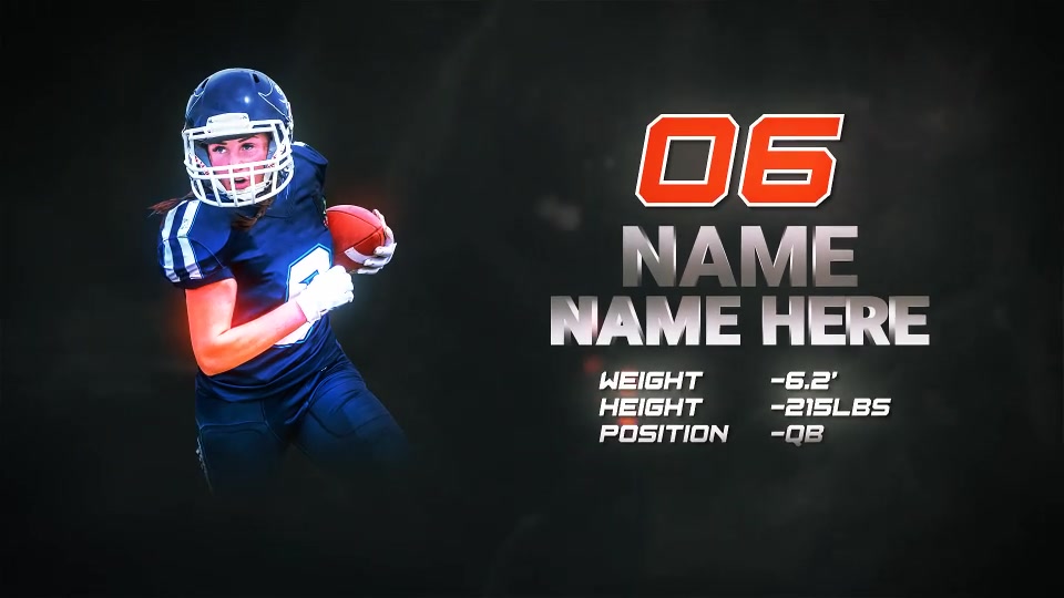 Sports Player Profile // Sports Team Intro Videohive 47541086 After Effects Image 7