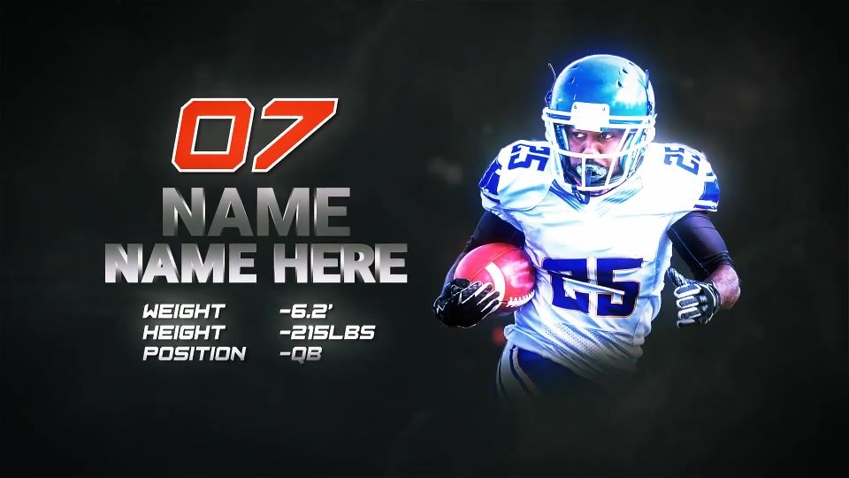 Sports Player Profile // Sports Team Intro Videohive 47541086 After Effects Image 8