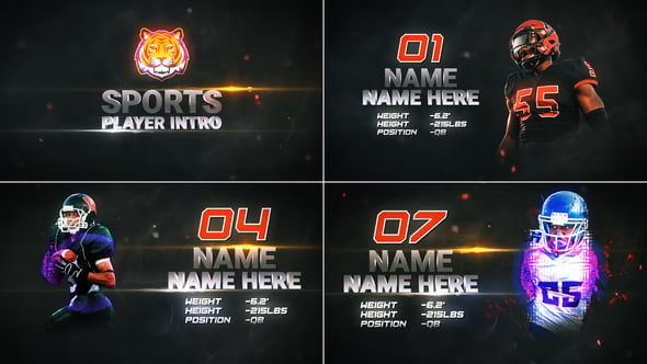 Sports Player Profile // Sports Team Intro - Videohive 47541086 Download