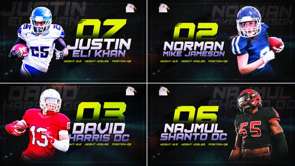 Sports Player Profiles || Player Introducing - Videohive Download 34294328
