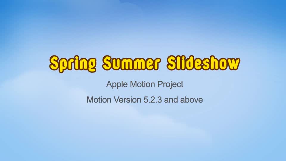 Spring Summer Slideshow Apple Motion - Download Videohive 20469035