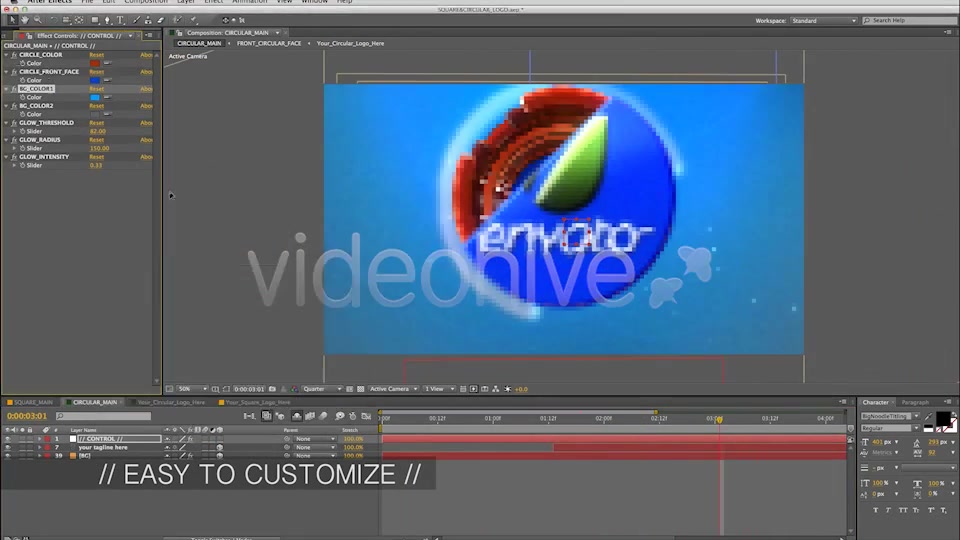 Square & Circular Logo Sting - Download Videohive 2855334