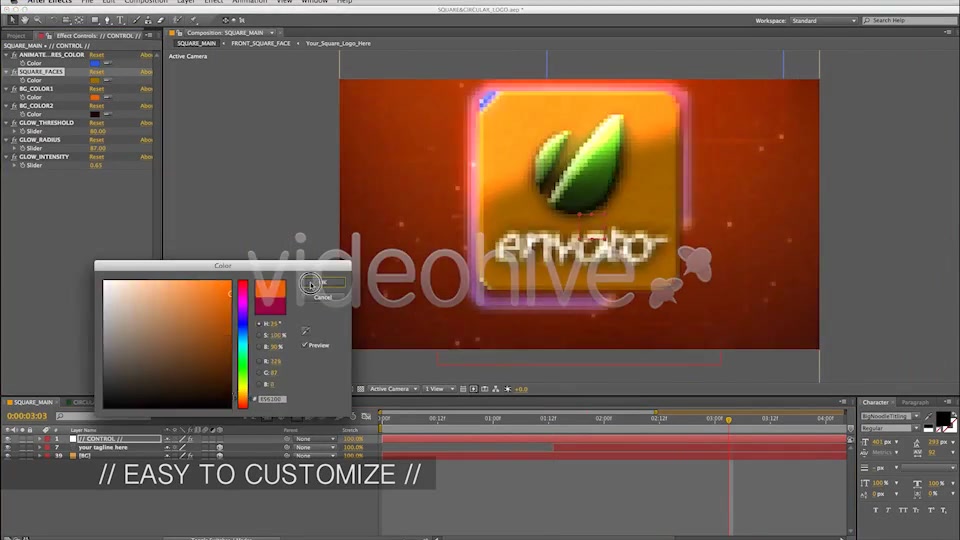 Square & Circular Logo Sting - Download Videohive 2855334