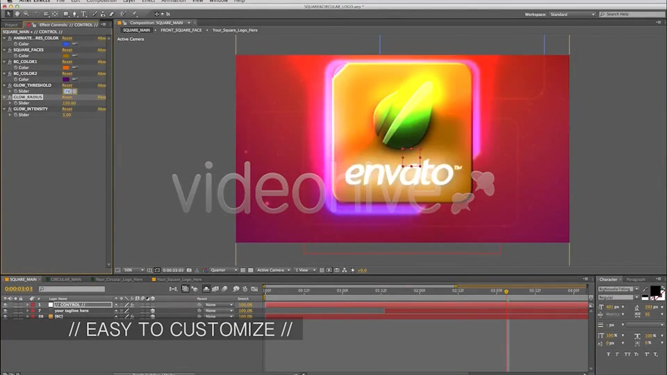 Square & Circular Logo Sting - Download Videohive 2855334