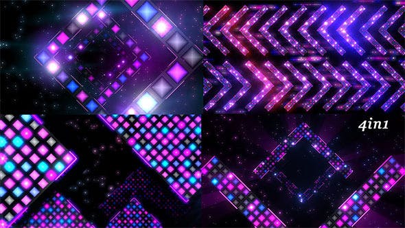 Square Pixel Led (4 Pack) - 7313348 Videohive Download