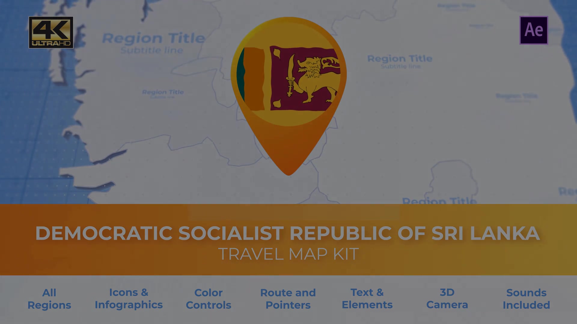 Sri Lanka Map Democratic Socialist Republic of Sri Lanka Travel Map Videohive 30442481 After Effects Image 13
