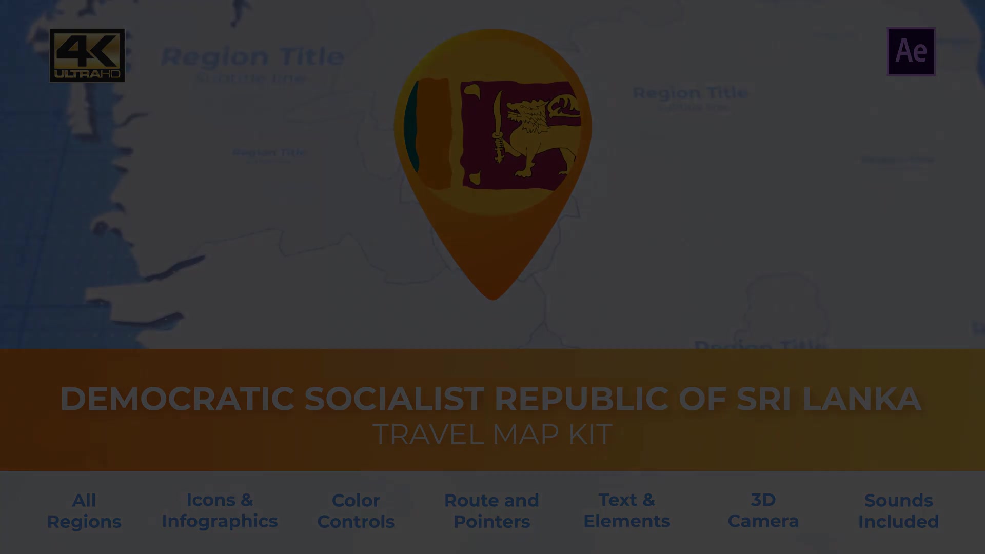 Sri Lanka Map Democratic Socialist Republic of Sri Lanka Travel Map Videohive 30442481 After Effects Image 6
