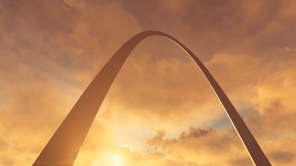 St. Louis Gateway Arch Beautiful Sunset - Download Videohive 19596718