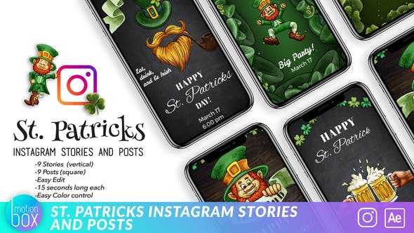 St. Patricks Stories and Posts - Download 23339894 Videohive