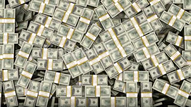 Stacked Bundles Of $100 Bills Fill Screen Overlay - Download Videohive 3111614