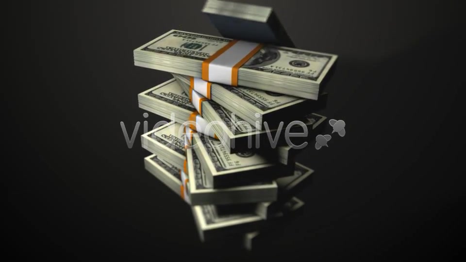 Stacked Dollars Falling - Download Videohive 4442766