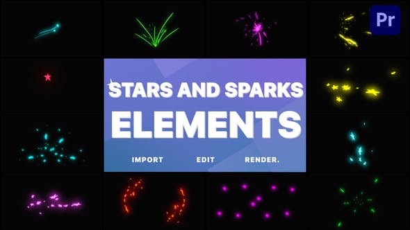Stars and Sparks Pack | Premiere Pro MOGRT - 32960484 Download Videohive