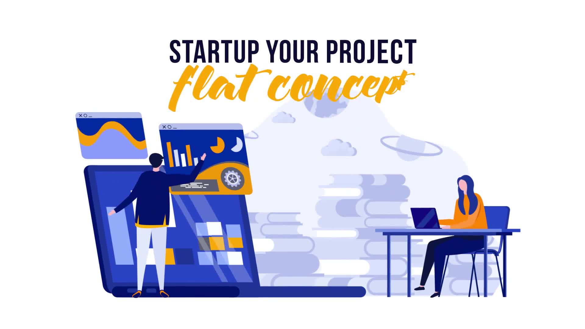 Startup your project Flat Concept Videohive 29529360 After Effects Image 1