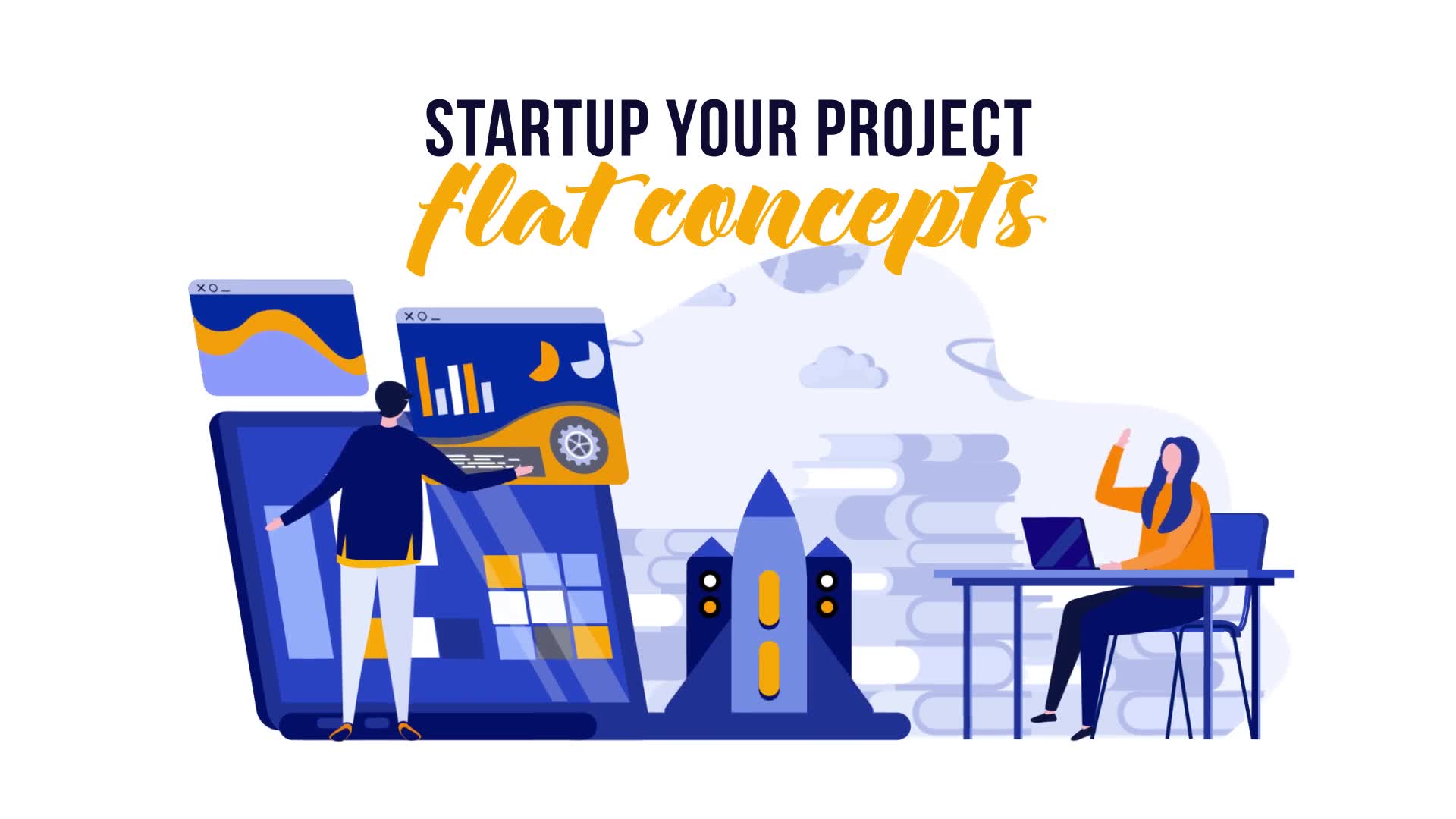 Startup your project Flat Concept Videohive 29529360 After Effects Image 2