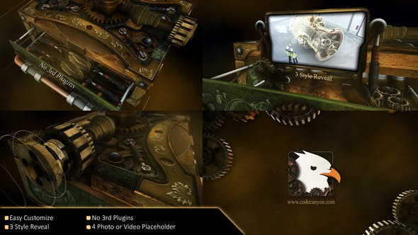 Steampunk Box Reveal Logo - Videohive Download 30930755
