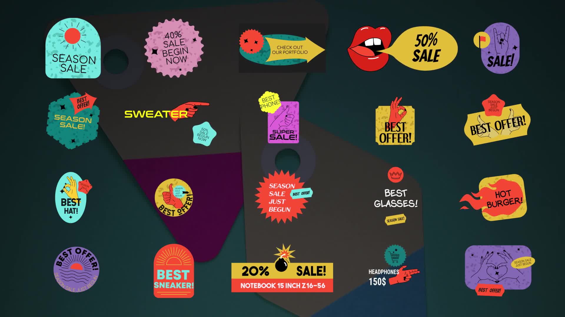 Sticker Sale Titles || After Effects Videohive 33926673 After Effects Image 1