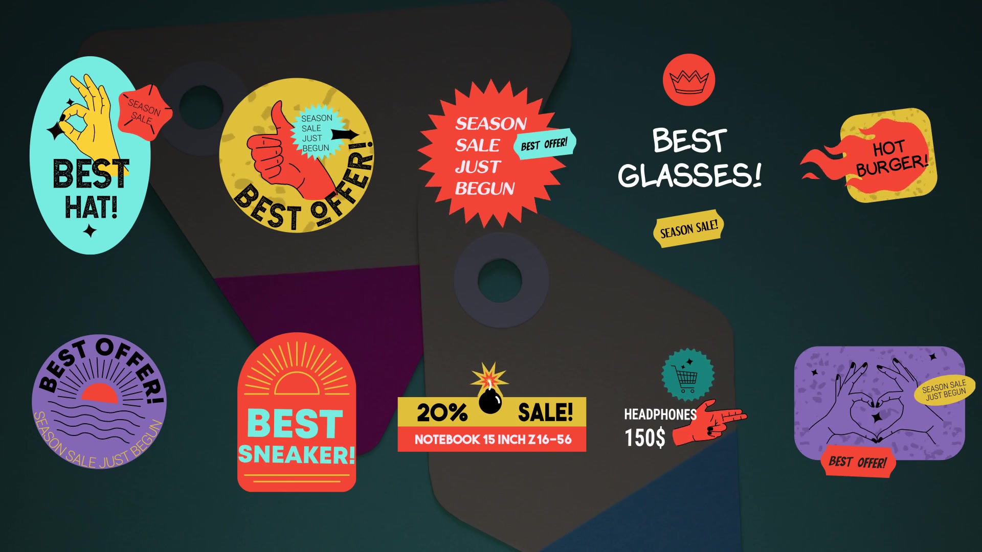 Sticker Sale Titles || After Effects Videohive 33926673 After Effects Image 11