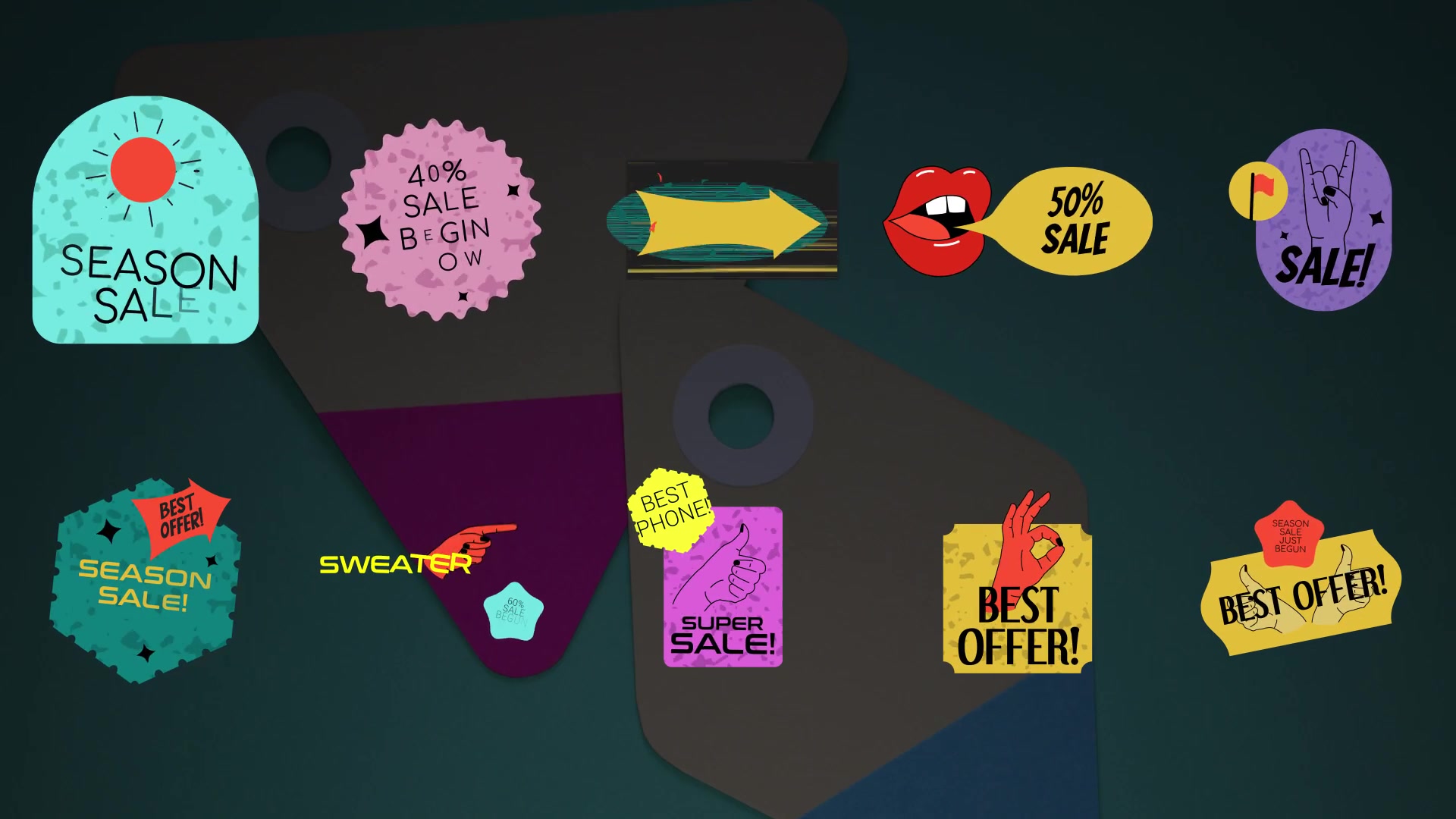 Sticker Sale Titles || After Effects Videohive 33926673 After Effects Image 9