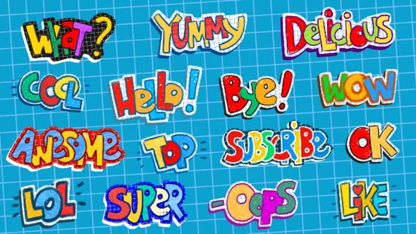 Stickers Words - 22827927 Videohive Download