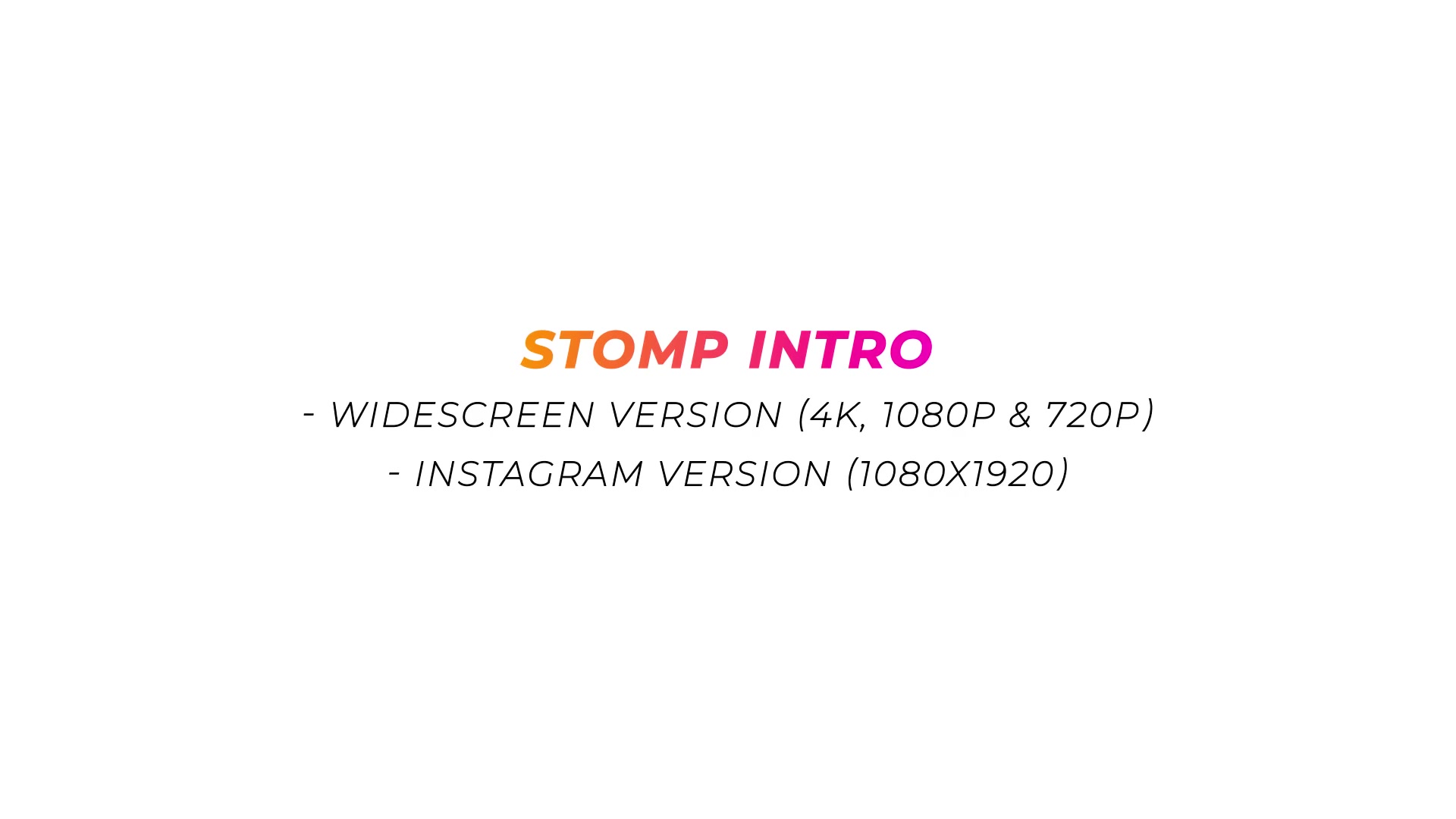 Stomp Intro - Download Videohive 22138099