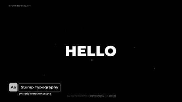 Stomp Typography \ After Effects - Download Videohive 32345805