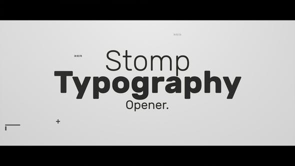 Stomp Typography Opener - Download 21961154 Videohive