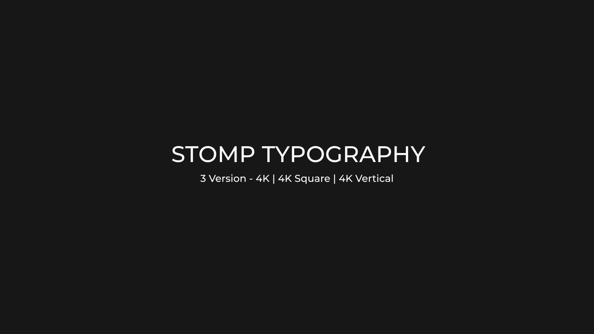 Stomp Typography Promo Videohive 33531134 After Effects Image 1