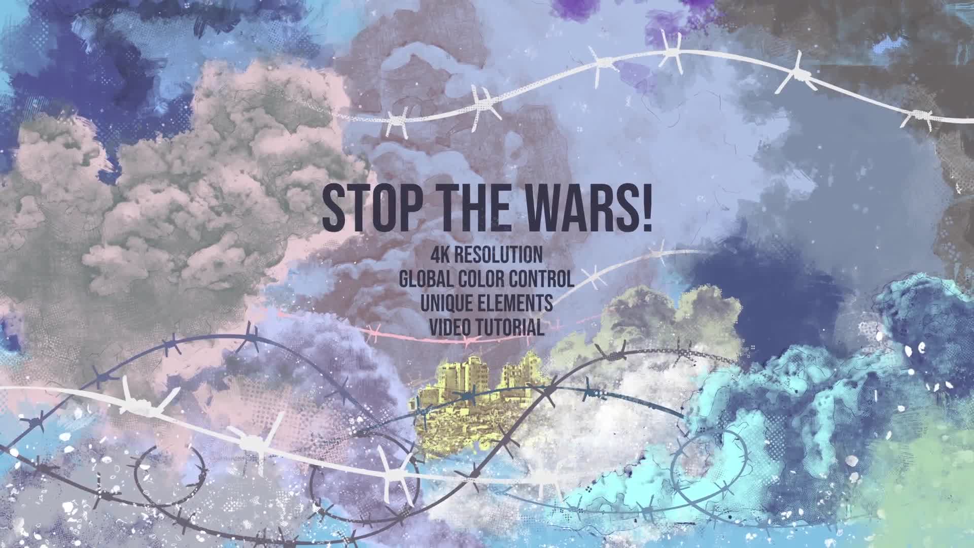 Stop the WARS/ Terror/ World War Trailer/ Barbed Wire/ Bomb/ Explosions/ Smoke/ Ruins/ Crisis/ Death Videohive 29398538 After Effects Image 8