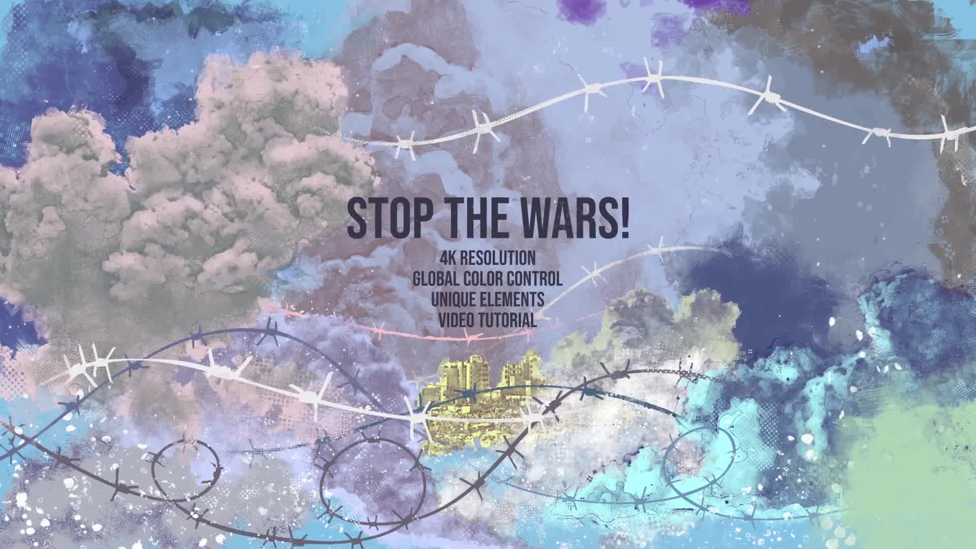 Stop the WARS/ Terror/ World War Trailer/ Barbed Wire/ Bomb/ Explosions/ Smoke/ Ruins/ Crisis/ Death Videohive 29398538 After Effects Image 9