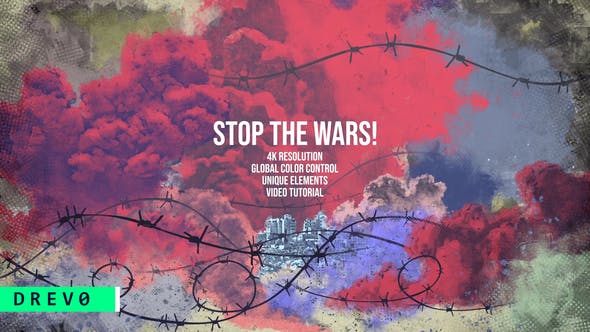 Stop the WARS/ Terror/ World War Trailer/ Barbed Wire/ Bomb/ Explosions/ Smoke/ Ruins/ Crisis/ Death - 29398538 Videohive Download