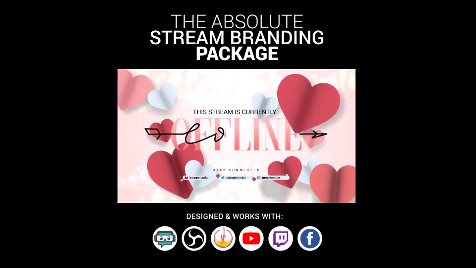 Stream Branding Package. Stream Overlays Romantic Edition Videohive 30408639 After Effects Image 13