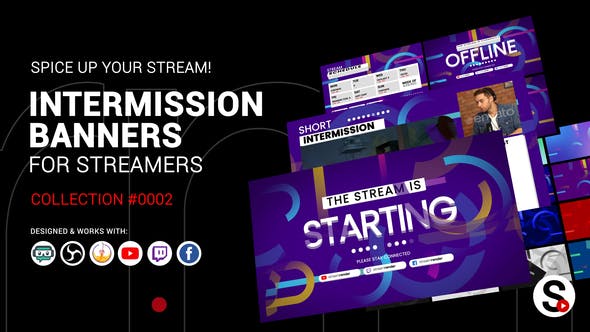 Stream Intermission Banners. Collection #0002 - 34130597 Download Videohive