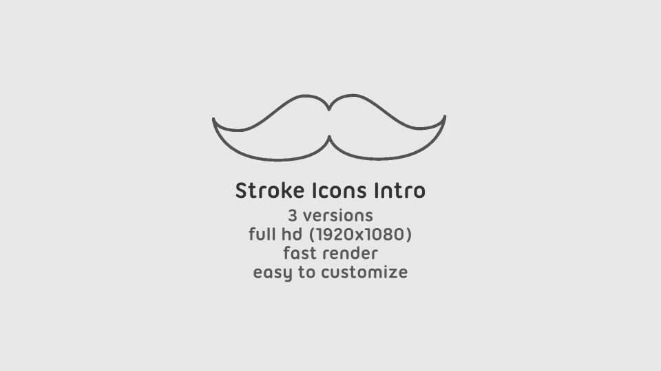 Stroke Icons Intro (3 in 1) Videohive 13731013 After Effects Image 2