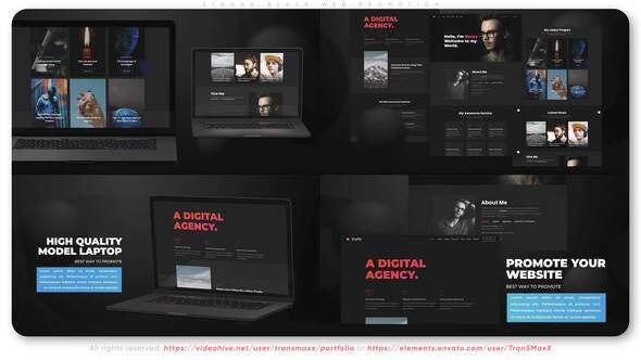 Strong Black Web Promotion - Videohive Download 34193625