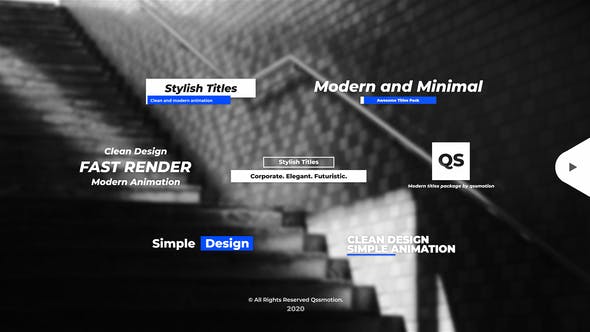 Stylish and Minimal Titles Pack For After Effects - 28448310 Download Videohive