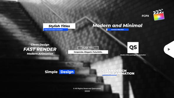 Stylish and Minimal Titles Pack For FCPX - Download 29994708 Videohive