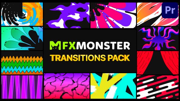 Stylish Colorful Transitions | Premiere Pro MOGRT - 30525870 Videohive Download