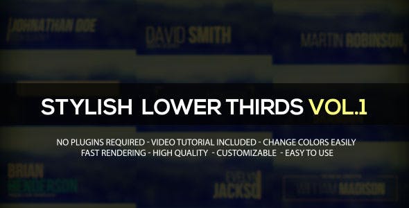 Stylish lower Thirds Vol 1 - Videohive 12433849 Download