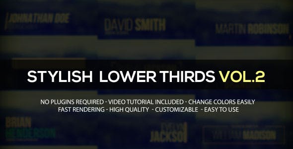 Stylish Lower Thirds vol.2 - 12810844 Download Videohive