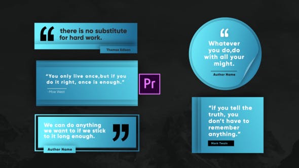 Stylish Quote Titles Premiere Pro - Download Videohive 26467597