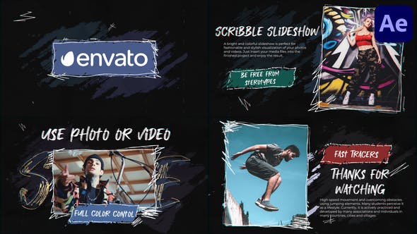 Stylish Scribble Slideshow | After Effects - 38019065 Download Videohive
