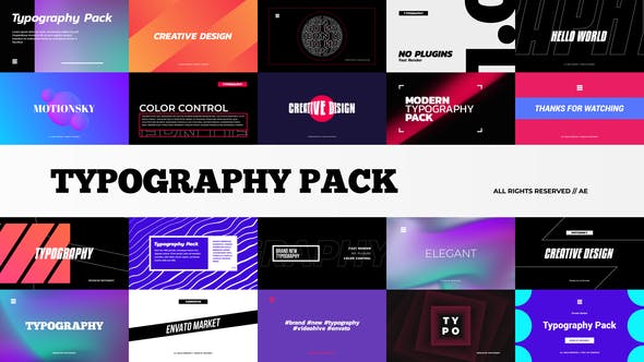 Stylish Typography Pack - Videohive Download 29014567