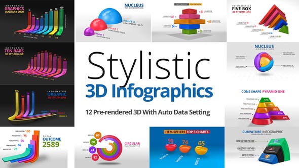 Stylistic 3D Infographics - Download Videohive 24099217
