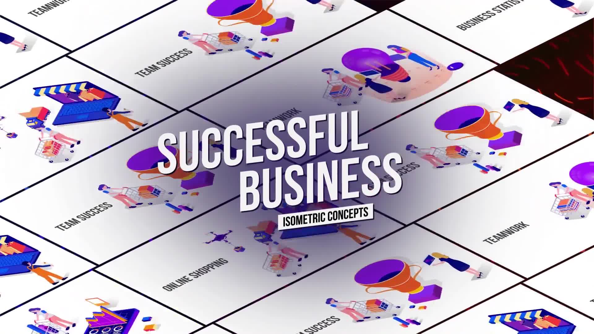 Successful Business Isometric Concept Videohive 26531099 After Effects Image 1