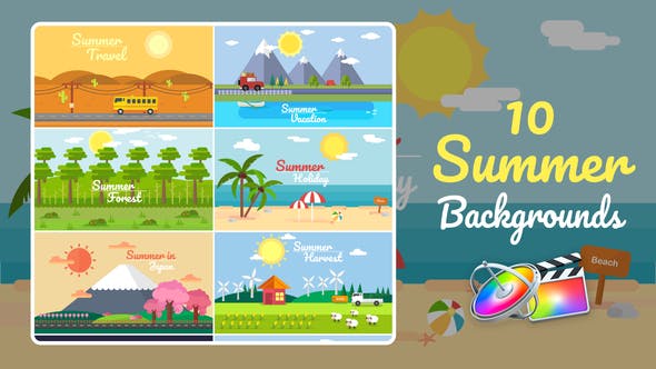 Summer Background | Apple Motion & FCPX - 30712310 Videohive Download